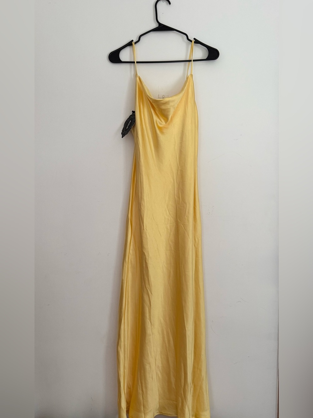 Satin Cowl Neck Maxi Dress